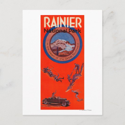 Der Mount- Rainierwerbungs-Plakat 2 Postkarte (Vorderseite)