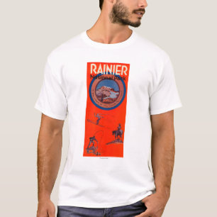 Der Mount- Rainierwerbungs-Plakat T-Shirt