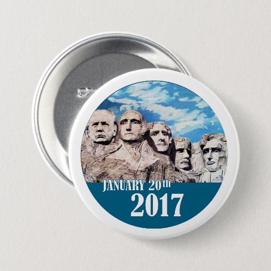 Der Mount Rushmore, am 20. Januar 2017 Button (Vorne & Hinten)