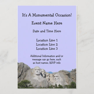 Der Mount Rushmore Gewohnheits-Einladungen Einladung