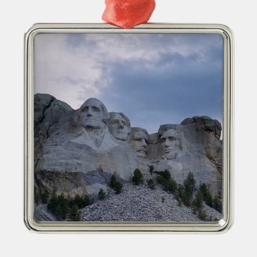 Der Mount Rushmore Silbernes Ornament (Vorne)