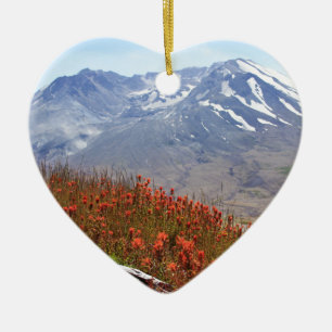 Der Mount- Saint HelensWildblumen Keramikornament