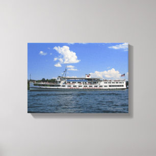 Der Mount Washington auf der Winnipesaukee-Leinwan Leinwanddruck