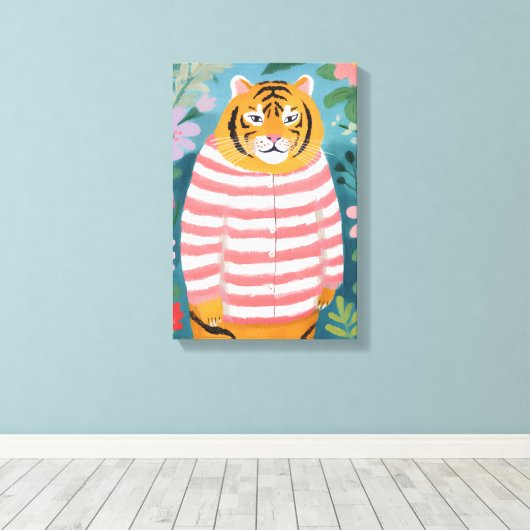 Der müde Tiger Leinwanddruck (Insitu (Holzboden))