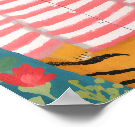 Der müde Tiger Poster (Ecke)