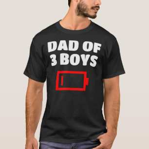Der müde Vater von 3 Boys mit niedrigem Akku für F T-Shirt