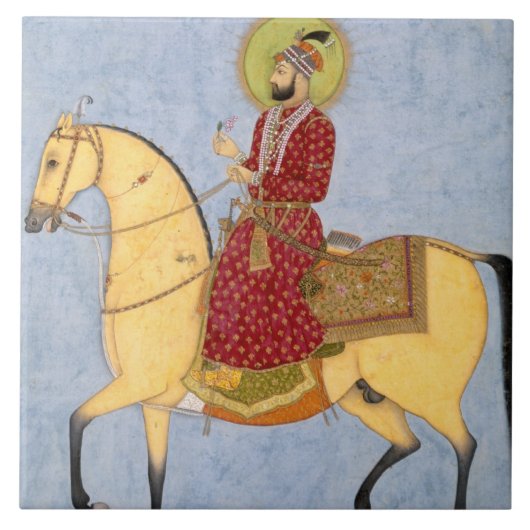 Der Mughal Kaiser Farrukhsiyar (1683-1719) (r.1713 Fliese (Vorderseite)