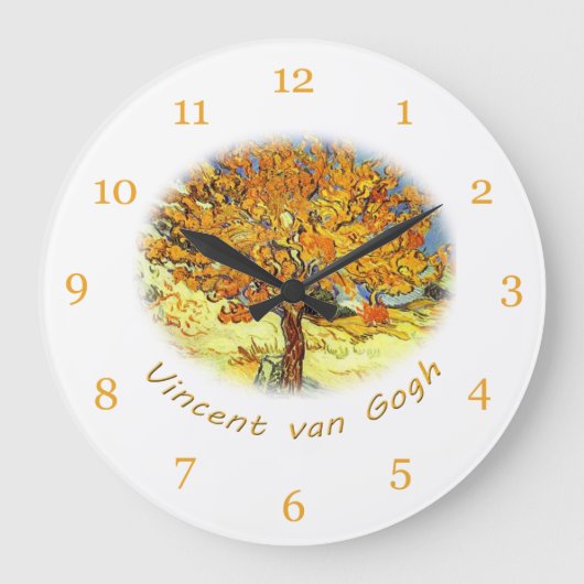 Der Mulberry-Baum, Vincent van Gogh Große Wanduhr (Vorderseite)