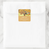 Der Mulberry Tree danke Ihnen Gastgeschenk Hochzei Quadratischer Aufkleber (Tasche)