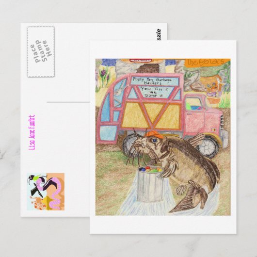 Der Müllsammler Postkarte (Vorne/Hinten)