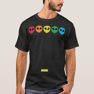 Der multifarbige Außerirdische T-Shirt