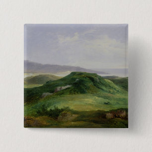 Der Mund des Flusses Bidassoa Button