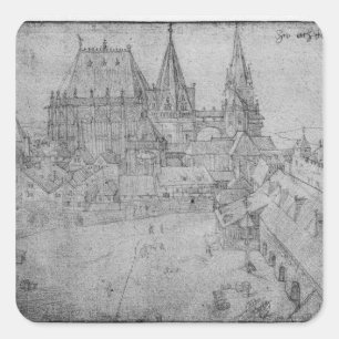 Der Münster in Aachen, 1520 Quadratischer Aufkleber