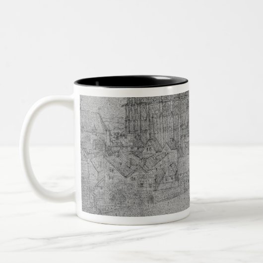 Der Münster in Aachen, 1520 Zweifarbige Tasse (Links)