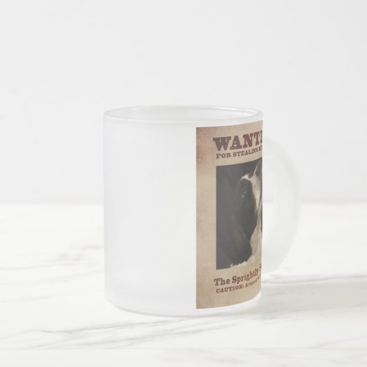 Der muntere SpringerSpaniel Mattglastasse (VorderseiteRechts)