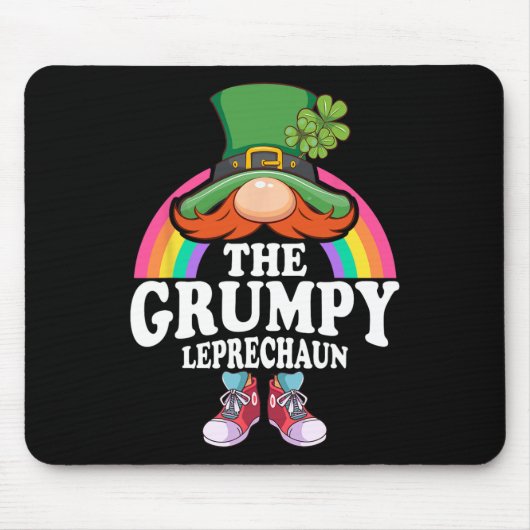 Der mürrische Leprechaun St. Patricks Day Kostüm  Mousepad (Vorne)