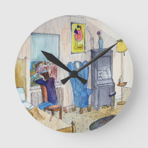 Der Musiker Runde Wanduhr