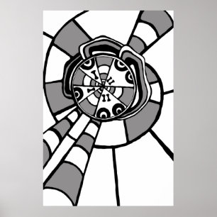 Der Musiker - Schwarz/Grau-Poster Poster