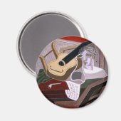 Der Musikertisch von Juan Gris Magnet (Vorderseite/Rückseite)