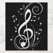 **DER MUSIKLIEBER** IN IHREM LEBEN WEINETIKETT (Einzelnes Label)