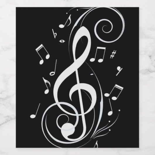 **DER MUSIKLIEBER** IN IHREM LEBEN WEINETIKETT (Einzelnes Label)