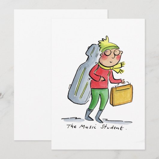 Der Musikstudent Einladung (Vorne/Hinten)