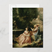 Der Musikunterricht, 1749 Postkarte (Vorne/Hinten)