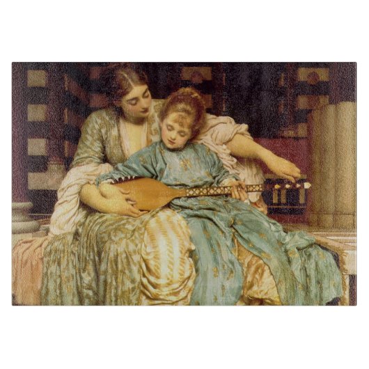 Der Musikunterricht durch Frederic Leighton Schneidebrett (Vorderseite)