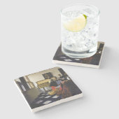 Der Musikunterricht durch Johannes Vermeer Steinuntersetzer (Seitenansicht)