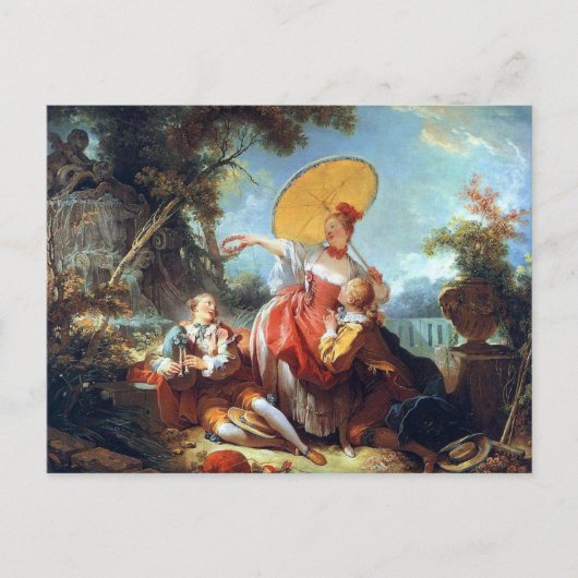 Der Musikwettbewerb von Jean Honore Fragonard Post Postkarte (Vorderseite)