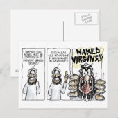 Der muslimische Himmel - 72 Jungfrauen! Postkarte (Vorne/Hinten)