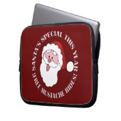 Der Mustache fährt Laptop-Ärmel des Santa Laptopschutzhülle (Vorderseite Links)