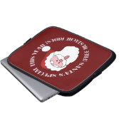 Der Mustache fährt Laptop-Ärmel des Santa Laptopschutzhülle (Vorne Knopf)