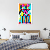 Der Musterdrill Leinwanddruck (Insitu (Schlafzimmer))