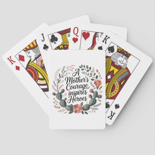 Der Mut einer Mutter inspiriert Helden Spielkarten (Rückseite)