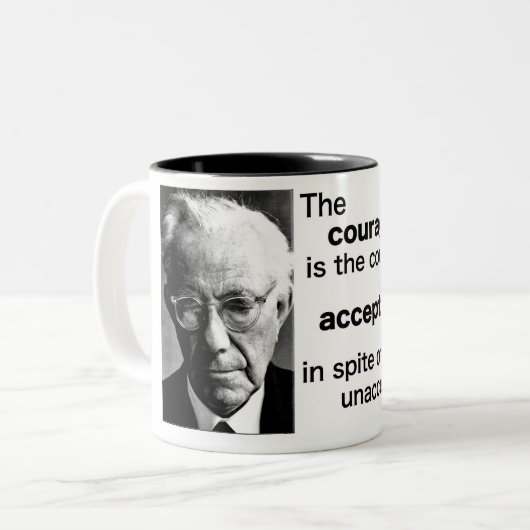 Der Mut, Paul Tillich zu sein Zweifarbige Tasse (Vorderseite Links)