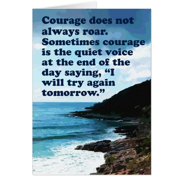 Der Mut roert nicht immer die leere Karte (Vorne)