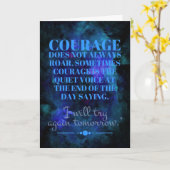 Der Mut roert nicht immer Motivierend Karte (Gelbe Blume)