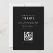 Der mutige, stilvolle Ampersand QR Code in einer H Einladung (Rückseite)