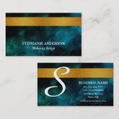 Der mutige und elegante schwarz gestreifte Makeup- Visitenkarte (Vorne/Hinten)