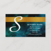 Der mutige und elegante schwarz gestreifte Makeup- Visitenkarte (Rückseite)