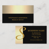 Der mutige und elegante schwarz gestreifte Makeup- Visitenkarte (Vorne/Hinten)