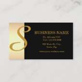 Der mutige und elegante schwarz gestreifte Makeup- Visitenkarte (Rückseite)