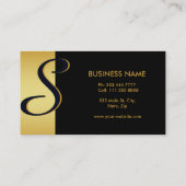 Der mutige und elegante schwarz gestreifte Makeup- Visitenkarte (Rückseite)