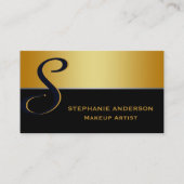 Der mutige und elegante schwarz gestreifte Makeup- Visitenkarte (Vorderseite)