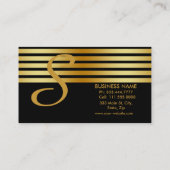 Der mutige und elegante schwarz gestreifte Makeup- Visitenkarte (Rückseite)