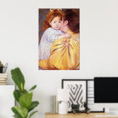 Der mütterliche Kuss von Mary Stevenson Cassatt Poster (Heimbüro)