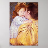 Der mütterliche Kuss von Mary Stevenson Cassatt Poster (Vorne)