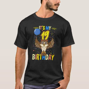 Der My 19. Birthday Owl Bird T-Shirt