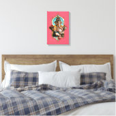 Der Mystiker Indiens 28 - verschlungene Canvas Leinwanddruck (Insitu (Schlafzimmer))